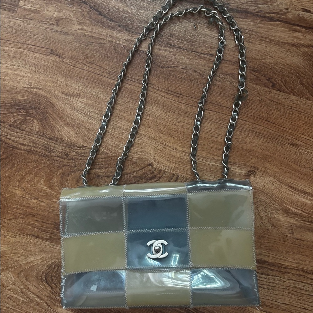 Chanel 00s CC turnlock vinyl patchwork bag